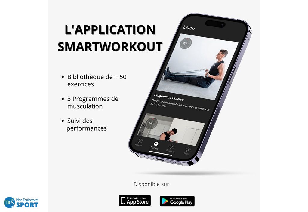 Kit d'entraînement élastiques de musculation SmartWorkout Elite