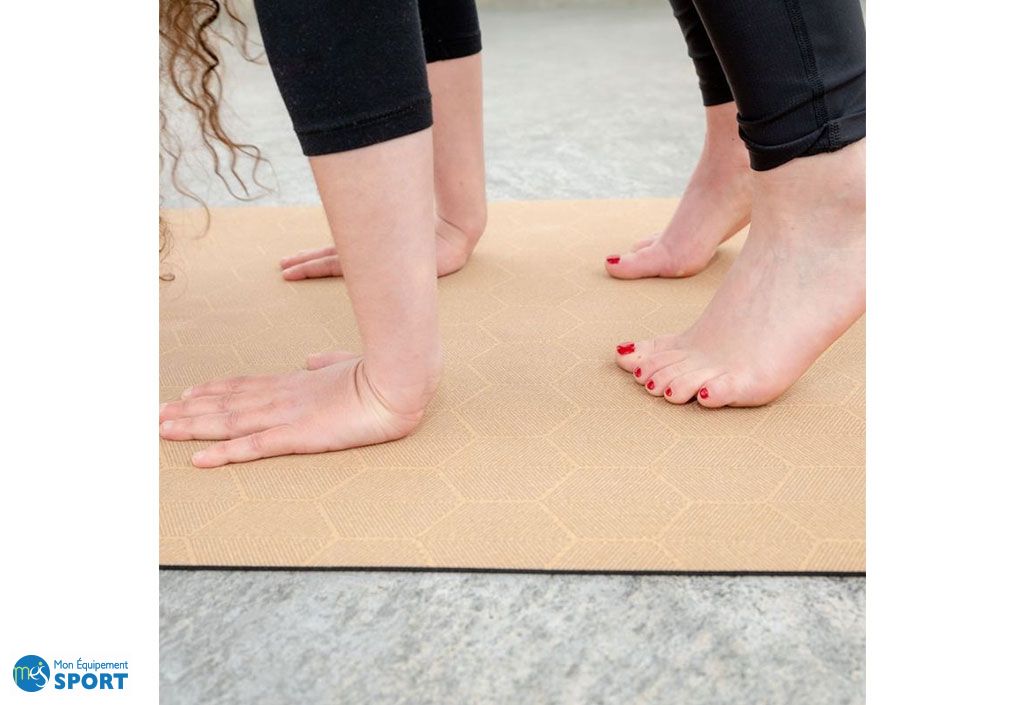 Tapis de yoga liège et caoutchouc naturel 175 x 64 cm, ép 4 mm