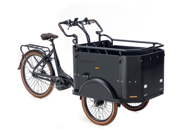 Vélo cargo électrique en aluminium Keewee – 36 V / 12,5 Ah - Popal