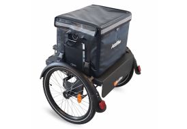 Remorque de bicyclette Remorque pour Vélo 130 x 73 x 48,5 cm- chariot à  main Chariot de Transport - 130x73x48,5 cm Acier Noir